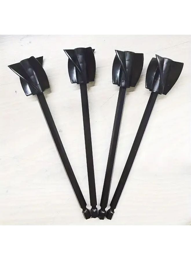 4pcs Black Reusable Plastic Mixers for Epoxy Resin Blending Durable ABS Material - Image 2