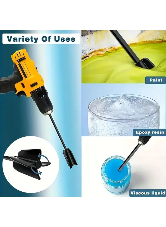 4pcs Black Reusable Plastic Mixers for Epoxy Resin Blending Durable ABS Material - Image 5