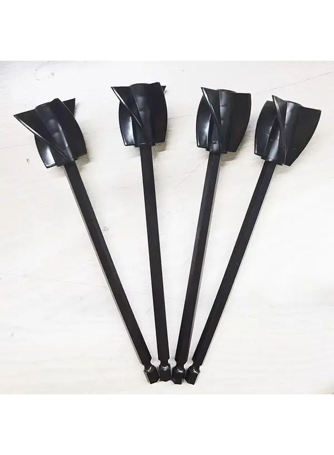 4pcs Black Reusable Plastic Mixers for Epoxy Resin Blending Durable ABS Material - Image 1