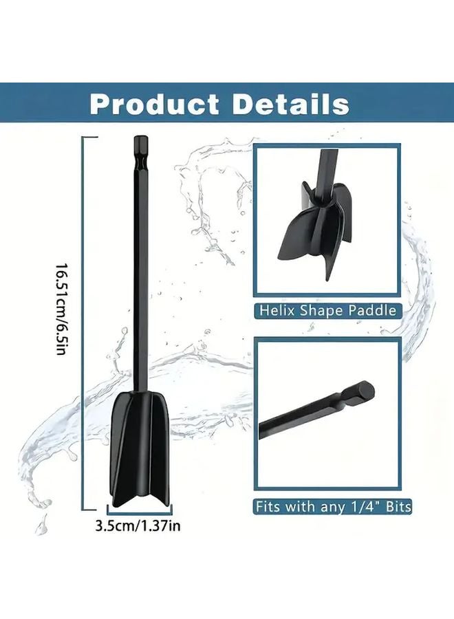 4pcs Black Reusable Plastic Mixers for Epoxy Resin Blending Durable ABS Material - Image 4