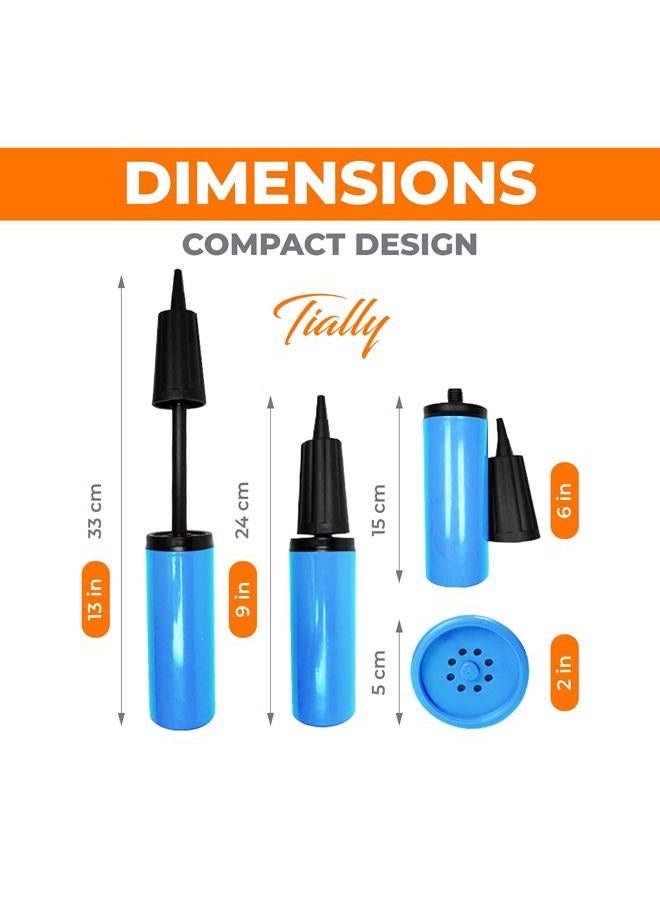 TIALLY Hand Air Pump for Balloons - 9" Portable Manual Balloon Pump, Mini Hand Pump for Inflatables, Pool Floats, Party Garlands, Exercise and Yoga Balls - Image 4
