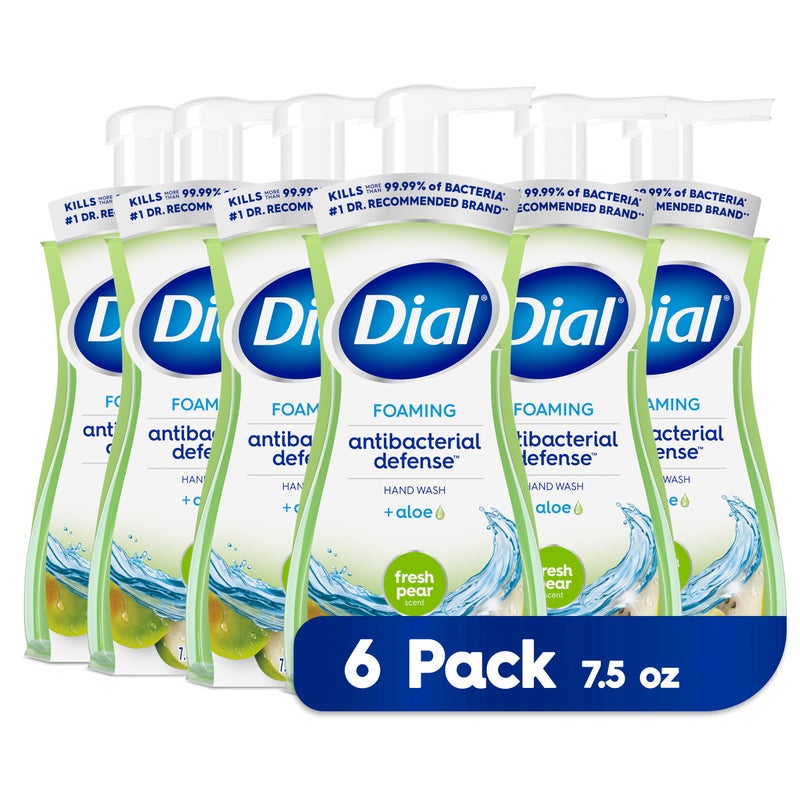Dial Antibacterial Foaming Hand Wash Fresh Pear 75 fl oz Pack of 6