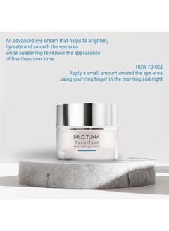 FARMASI Dr. C. Tuna Resurface Advanced Eye Cream, Natural and Organic Anti Aging, Wrinkles Eye Cream to Reduce Puffiness, Minimizes Under Eye Darkness, Brighter and Younger-Looking Eyes 0.5 oz/15 ml 