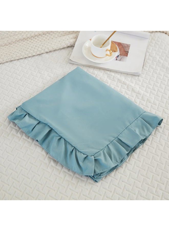 Merryword Dusty Blue Body Pillow Cover 20x54inches Long Pillowcase Ruffled Pillowcases Shabby Chic Ruffled Fringe Decor Body Ruffled Pillow Sham Cute Pillowcase (1 Body, Dusty Blue) - Image 5