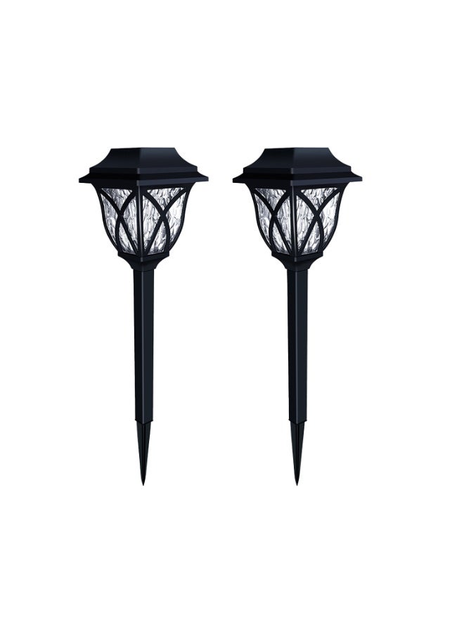 2Pack Solar Lights Outdoor Garden Pathway Solar Powered Yard Lights for Walkway Sidewalk Driveway - Image 1