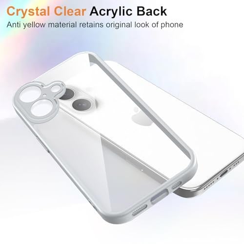 Kapa Hawkeye Clear Slim Tough Back Cover for Apple iPhone 17 | Camera Lens Protector Anti Yellow Shockproof Clear Hybrid Case Cover (Grey) - Image 3