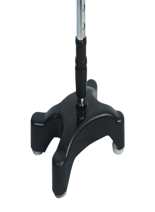 Highway Enterprises 4 Leg Walking Stick Chrome Height Adjustable Stick for Old Age People.. - Image 4