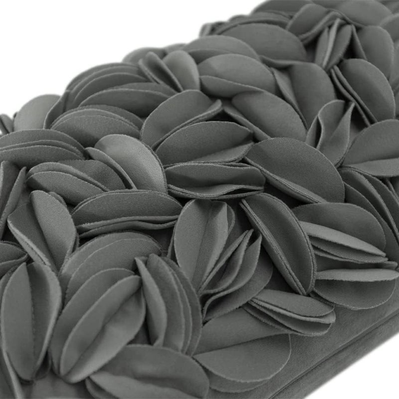 KINGROSE - Handmade Decorative Throw Pillow Cover 3D Flower Pattern Soft Velvet Cushion Cover 12 x 20 Inch Grey - Image 3