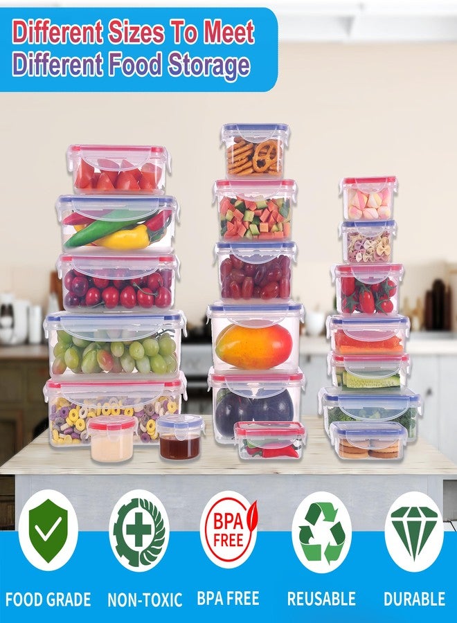 AdanZst 52-Piece Large Food Storage Containers with Lids Airtight, Health Material 85oz Leakproof Reusable Plastic Storage Containers, for Lunch, Meal Prep, and Leftovers, Kitchen Organizer, Freezer Container - Image 2
