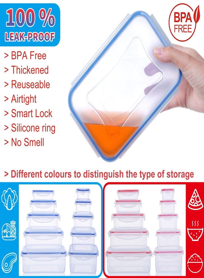 AdanZst 52-Piece Large Food Storage Containers with Lids Airtight, Health Material 85oz Leakproof Reusable Plastic Storage Containers, for Lunch, Meal Prep, and Leftovers, Kitchen Organizer, Freezer Container - Image 3