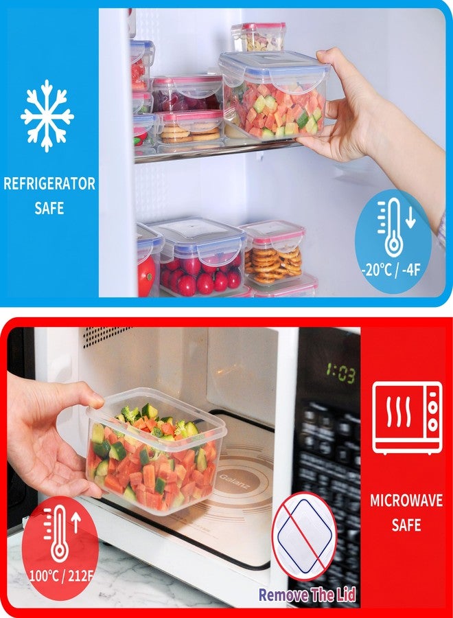 AdanZst 52-Piece Large Food Storage Containers with Lids Airtight, Health Material 85oz Leakproof Reusable Plastic Storage Containers, for Lunch, Meal Prep, and Leftovers, Kitchen Organizer, Freezer Container - Image 5