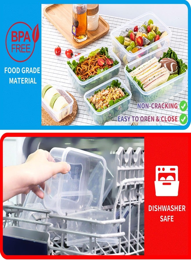 AdanZst 52-Piece Large Food Storage Containers with Lids Airtight, Health Material 85oz Leakproof Reusable Plastic Storage Containers, for Lunch, Meal Prep, and Leftovers, Kitchen Organizer, Freezer Container - Image 4