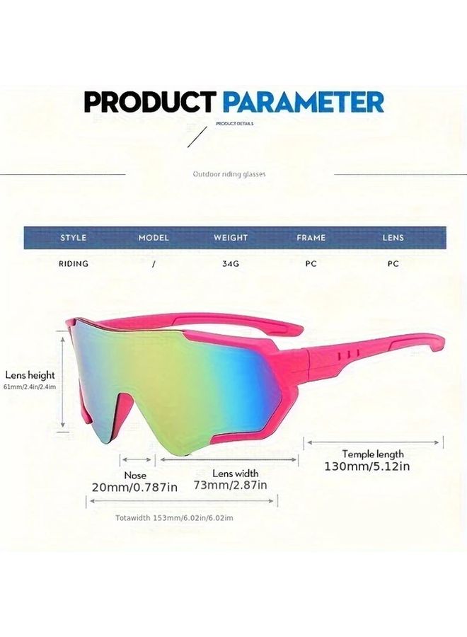 3 Pcs Yellow Frame Sports Sunglasses For Cycling Fishing Running - Image 5