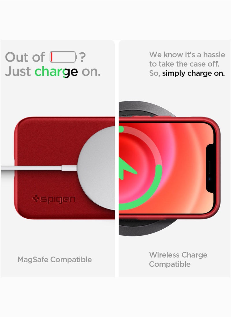 Spigen Thin Fit Designed Cover for Apple iPhone 12 Mini - Red  - Image 5