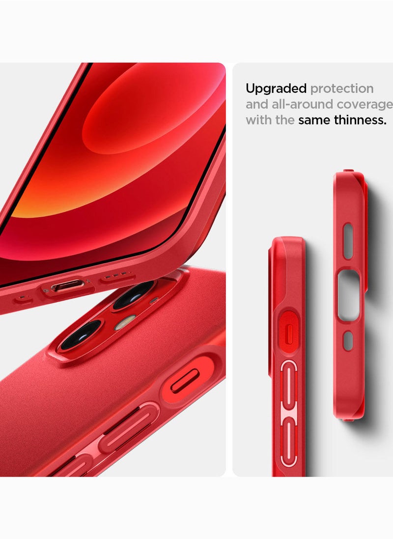 Spigen Thin Fit Designed Cover for Apple iPhone 12 Mini - Red  - Image 2