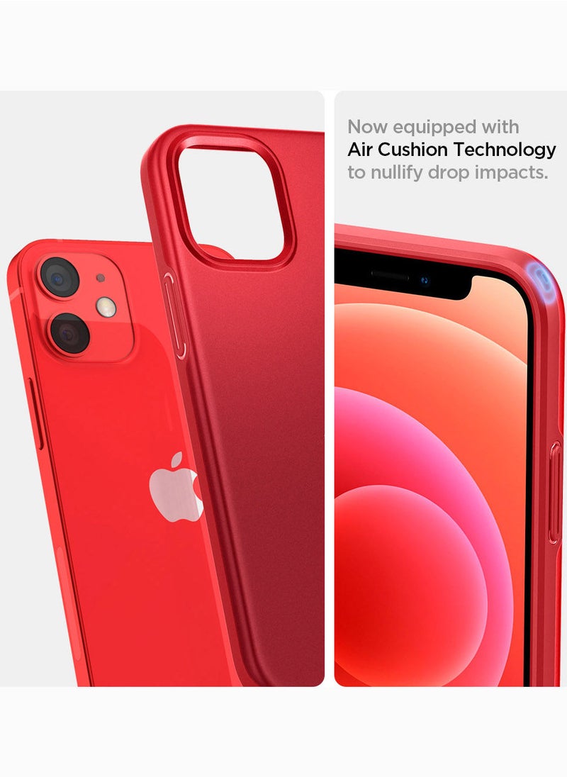 Spigen Thin Fit Designed Cover for Apple iPhone 12 Mini - Red  - Image 4