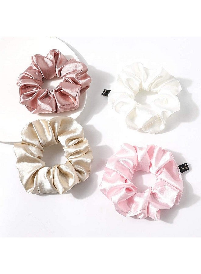 CHIROGRAPHY شعرية حرير ساتان مشدودات للنساء - شريط مرن ناعم | أربطة شعر كبيرة للفتيات، إكسسوارات شعر لجميع أنواع الشعر | مثالي للاستخدام اليومي والمناسبات الخاصة (عبوة من 4) - Image 5