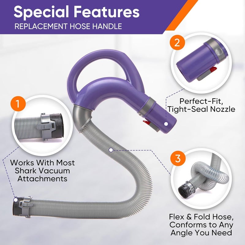 BIHARNT Upgraded Hose Replacement for Shark Navigator Lift Away Rotator Accessories Vacuum Hose for Shark Professional Vacuum Cleaner, Models NV350 NV351 NV352 NV355 NV356 NV360 UV440 UV550#113FFJ - Image 2