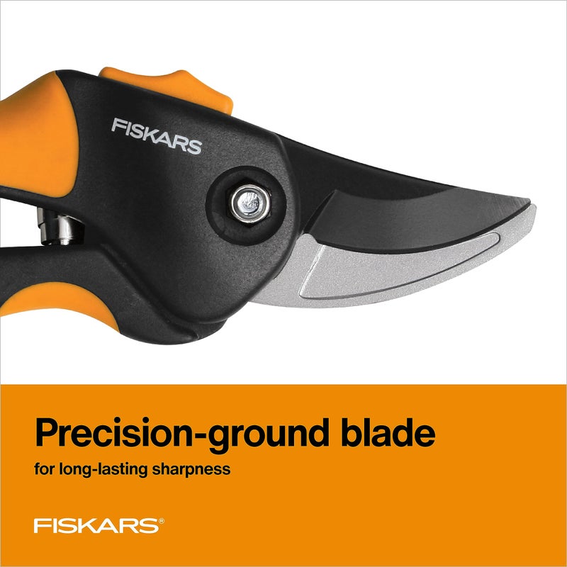 Fiskars Bypass Pruning Shears, Branch Cutter with 5/8" Cut Capacity, Garden Shears with Sharp Steel Blade, Rust Resistant, Ergonomic Pruners with Comfort Handle and Safety Lock, Gardening Hand Tools - Image 4