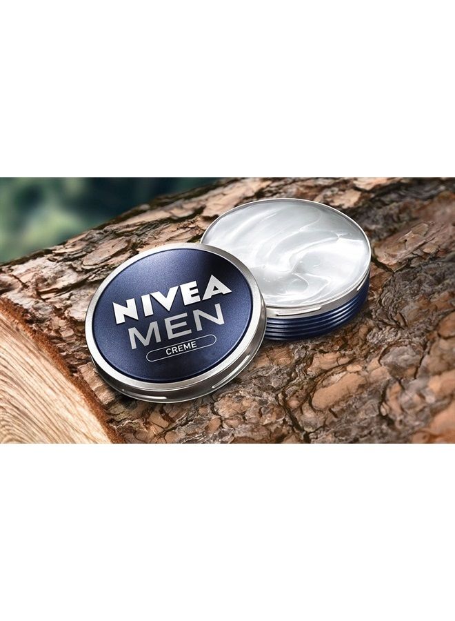 Nivea 2x Nivea MEN CREME Cream FACE HAND BODY Moisturiser Dry Skin 75ml TIN by Nivea