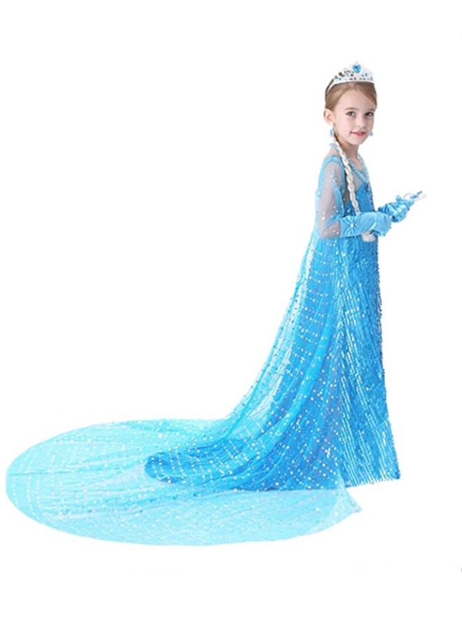 ISank Elsa Princess Costumes Birthday Party Dress Up Clothes  - Image 3