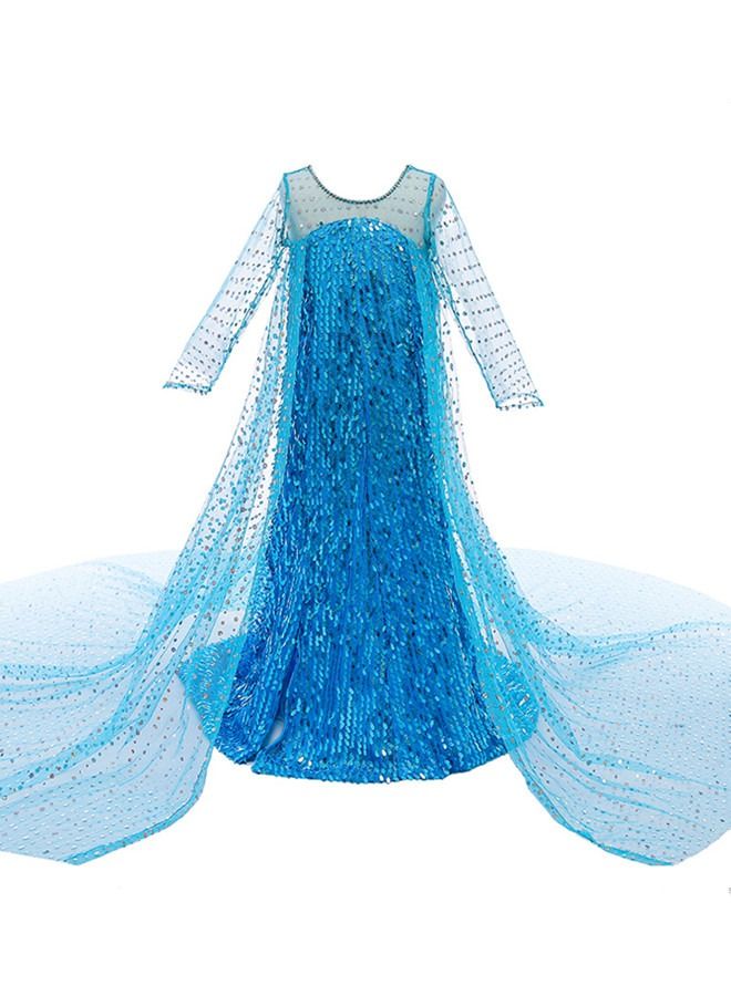 ISank Elsa Princess Costumes Birthday Party Dress Up Clothes  - Image 5