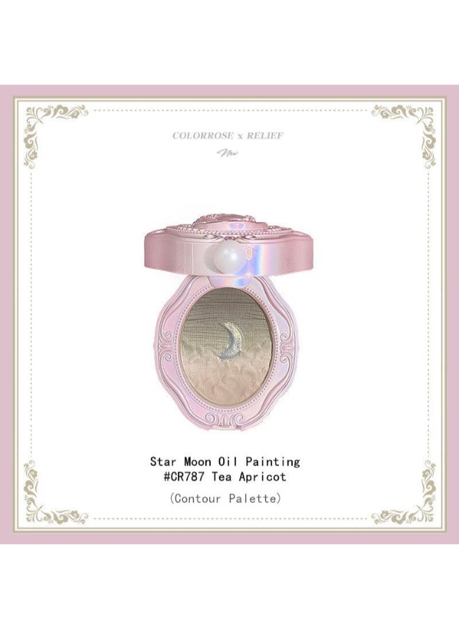COLORROSE - Oil Painting Series Relief Gradient Blusher Natural Nude Makeup Blush 6.8g (787 Tea Apricot) - Image 1