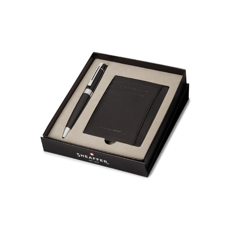SHEAFFER Pen Sheaffer 300 G9312 Glossy Black With Chrome Plated Trims Bp With Credit Card Holder - Image 3