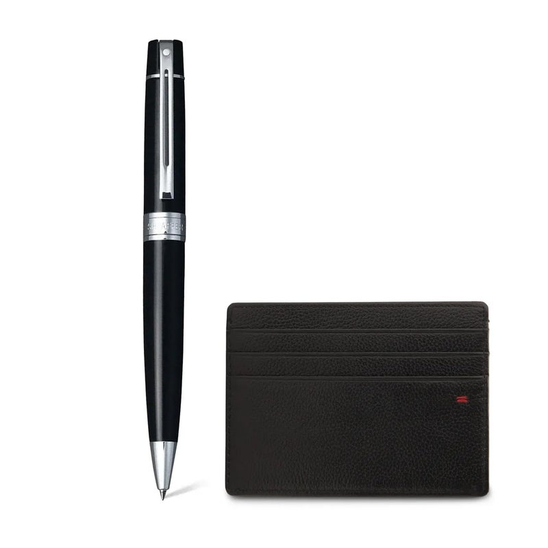 SHEAFFER Pen Sheaffer 300 G9312 Glossy Black With Chrome Plated Trims Bp With Credit Card Holder - Image 1