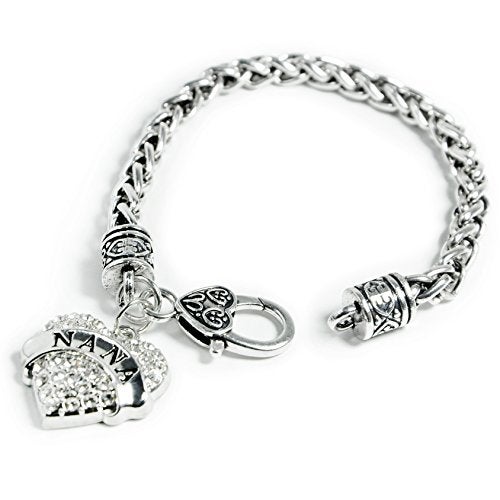 Elechobby Classical Nana's Bracelet Color Crystal Bracelet Nana Birthday Party Gift Love Nana (Classic silver-01) - Image 2