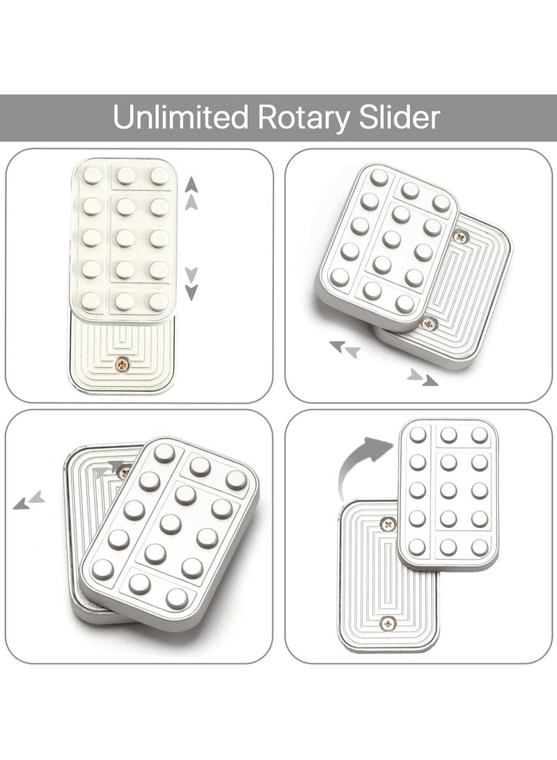 عام شريحة معدنية مضغطة (فيدجيت سلايدر)، مكعبات مغناطيسية دوارة. لعبة لا نهائية للحمل اليومي، تشغيل بالدفع، للكبار، لتخفيف القلق والتوتر ومساعدة من يعانون من اضطراب فرط الحركة ونقص الانتباه (ADHD). - Image 4