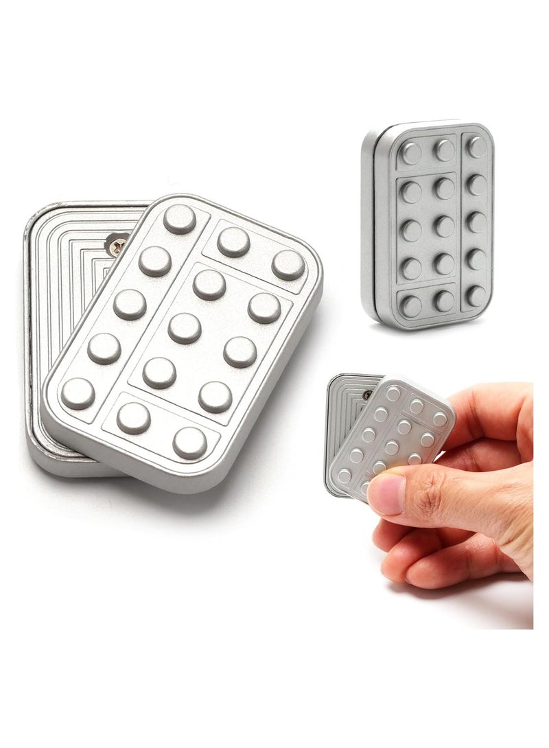 عام شريحة معدنية مضغطة (فيدجيت سلايدر)، مكعبات مغناطيسية دوارة. لعبة لا نهائية للحمل اليومي، تشغيل بالدفع، للكبار، لتخفيف القلق والتوتر ومساعدة من يعانون من اضطراب فرط الحركة ونقص الانتباه (ADHD). - Image 2