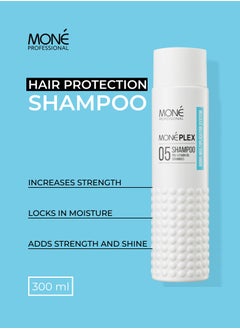 MONE Professional Moneplex 05 Shampoo - Hair Restoration Shampoo With A Rich Amino Acid Formula And Liquid Keratin, For Repairing Severely Damaged Hair, Heat Protection, Smoothness, Density And Healthy Shine After First Use, Neutral Fragrance, Gentle Care For Colored Hair, 300ml  - Image 1