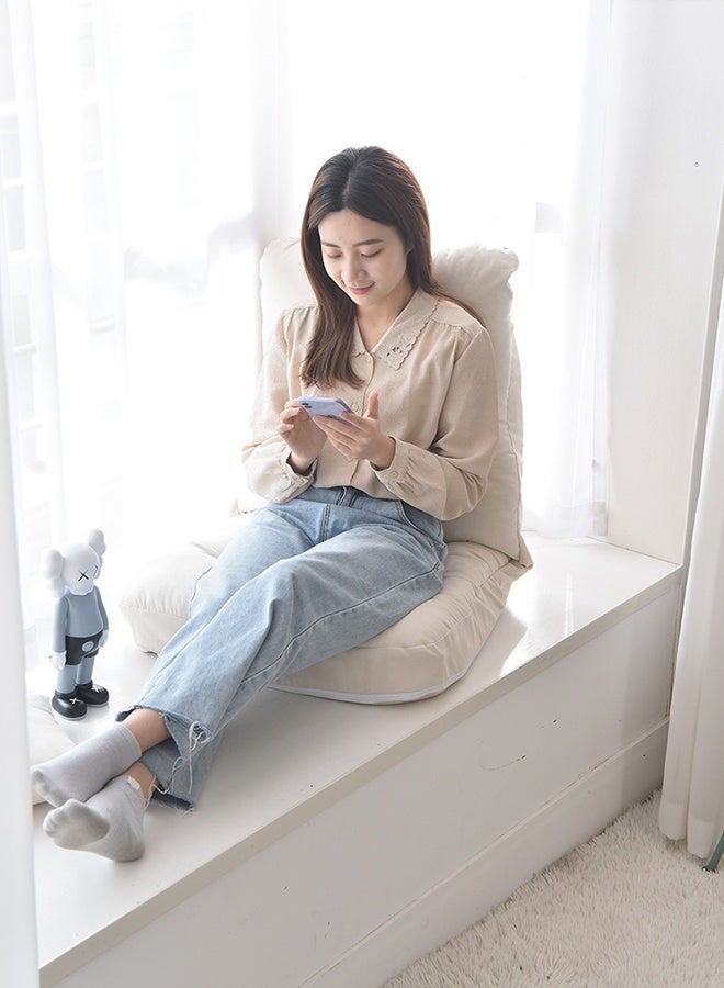 شو وو كرسي أرضي قابل للطي، كرسي أرضي مبطن مع دعم للظهر، أريكة أرضية كسولة قابلة للتعديل في 5 أوضاع ومسند ظهر قابل للتعديل للبالغين والأطفال والمنزل والمكتب والألعاب والقراءة والمشاهدة - Image 5