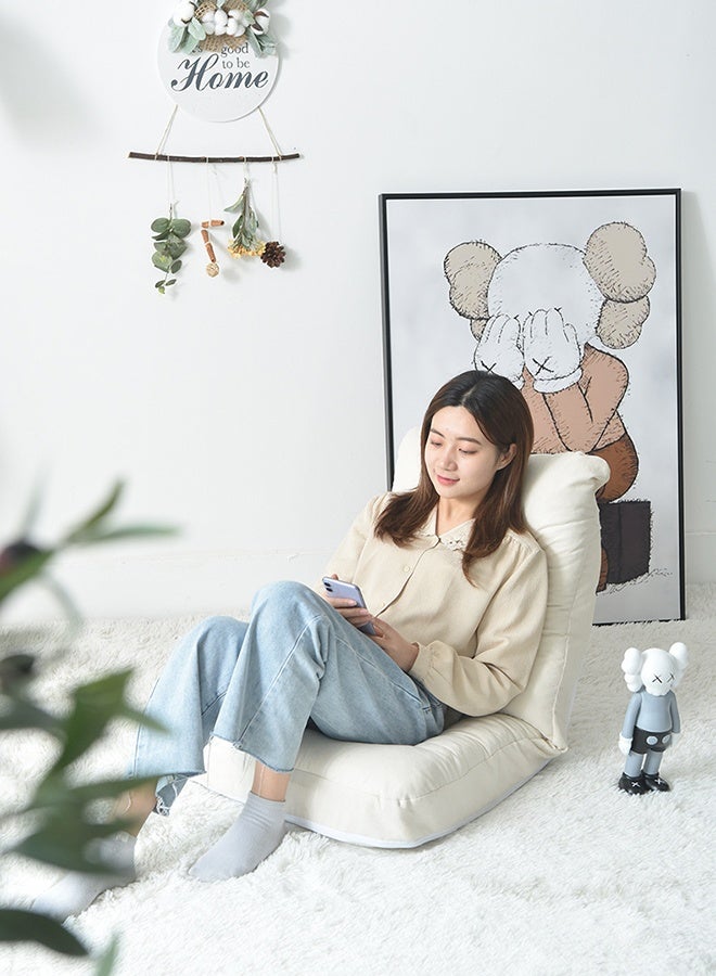 شو وو كرسي أرضي قابل للطي، كرسي أرضي مبطن مع دعم للظهر، أريكة أرضية كسولة قابلة للتعديل في 5 أوضاع ومسند ظهر قابل للتعديل للبالغين والأطفال والمنزل والمكتب والألعاب والقراءة والمشاهدة - Image 4