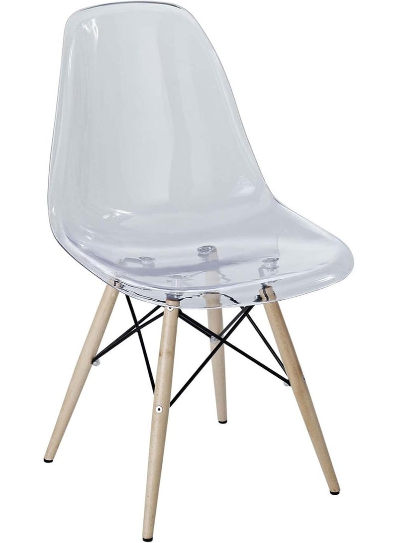 Modern Kitchen & Dining Chair Mid-Century Inspired Design with Natural Wood Legs, Stylish Lightweight Indoor Seating for Home & Café Use - Image 1