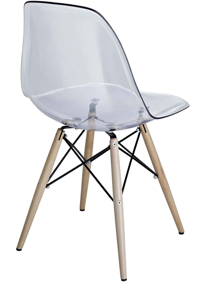 Modern Kitchen & Dining Chair Mid-Century Inspired Design with Natural Wood Legs, Stylish Lightweight Indoor Seating for Home & Café Use - Image 2