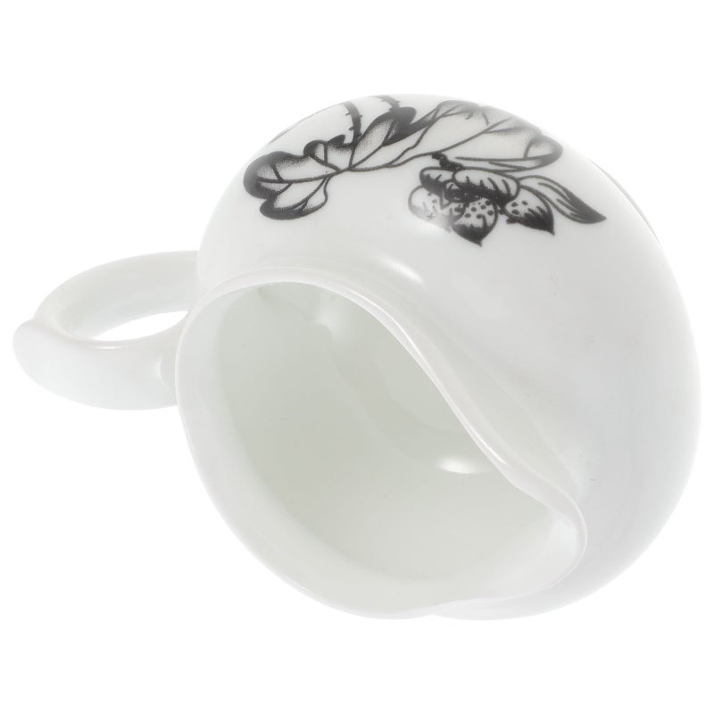 Ceramic Gravy Jug Small Sauce Jug with Smooth Handle and Spout Porcelain Sauce Boat - Image 5