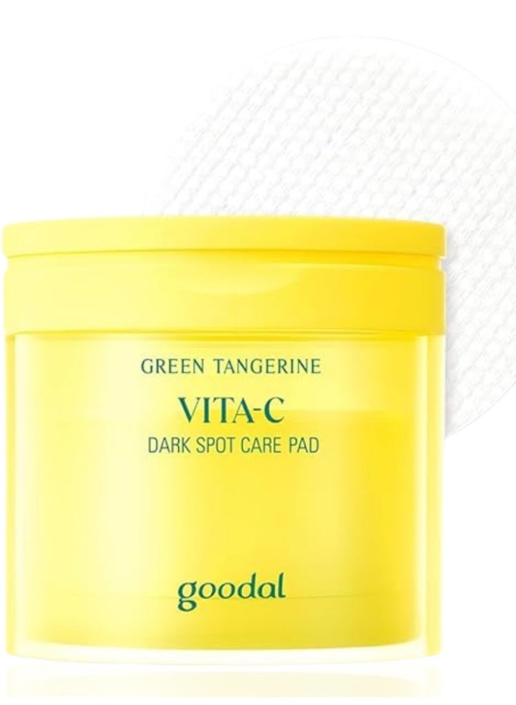 GOODAL Dark Spots & Glass Skin Solution – Goodal Green Tangerine Vita C Brightening Toner Pads (70 Sheets) - Image 1
