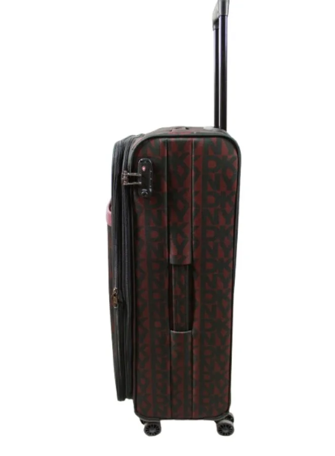DKNY Garnet DKNY New Era Softside Luggage on Wheels for Unisex | Ultra Lightweight ABS on with Spinner Wheels 4 Color Garnet for Women | Best Price UAE