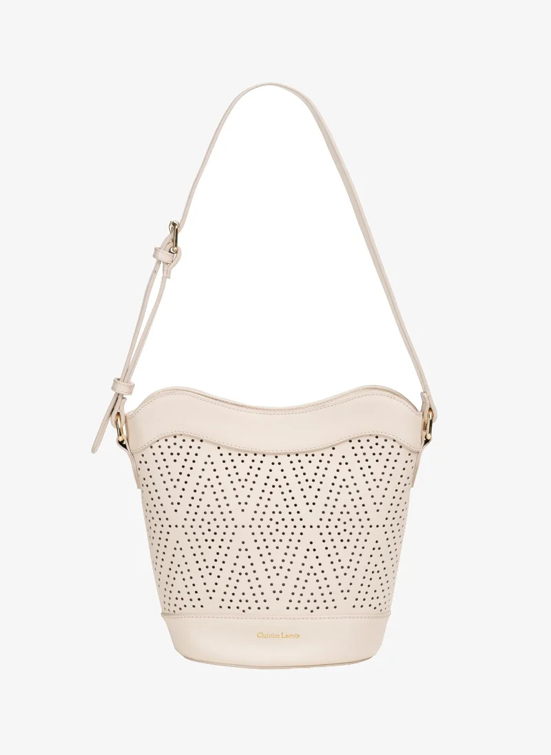 Christian Lacroix Christian Lacroix Women's Nebula Genuine Leather Bucket Bag - Off White
