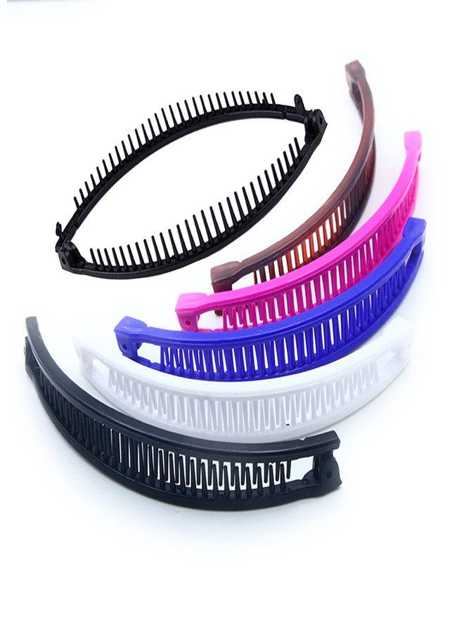 1st Choice New 1st Choice 3 Pieces Clincher Banana Clip Grip Ponytail Accessory for Long Hair - Fishtail Shape Comb, Clamp for Women and Girls - Image 3