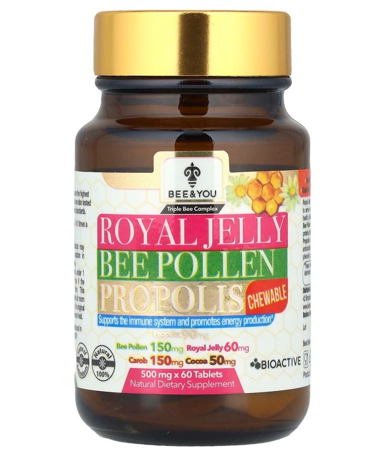 BEE & YOU Royal Jelly Bee Pollen Propolis Chewable 60 Tablets
