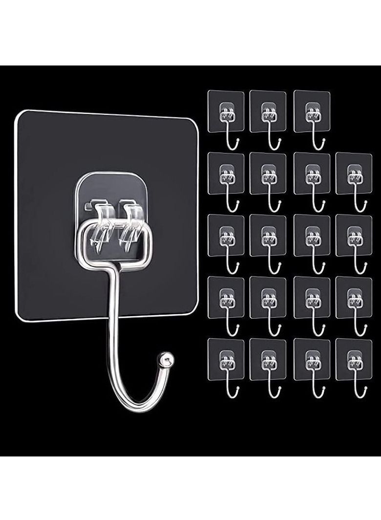 واي آند دي طقم خطافات جدارية متينة مكون من 20 قطعة Transparent 7سم - Image 1