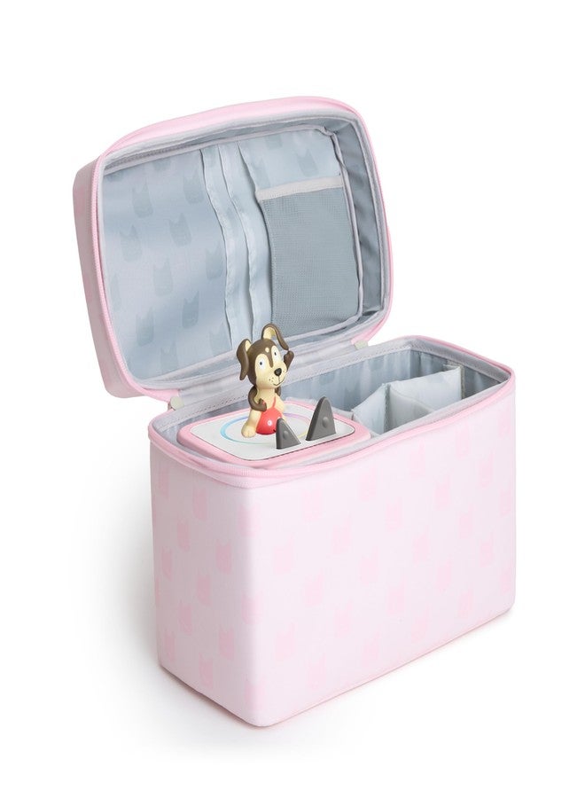 Tonies All-in-One Travel Bag - Sturdy Hard Case for Toniebox 2, Tonieplay Controller, Headphones, and 4 Figurines - Cloud Pink - Image 2
