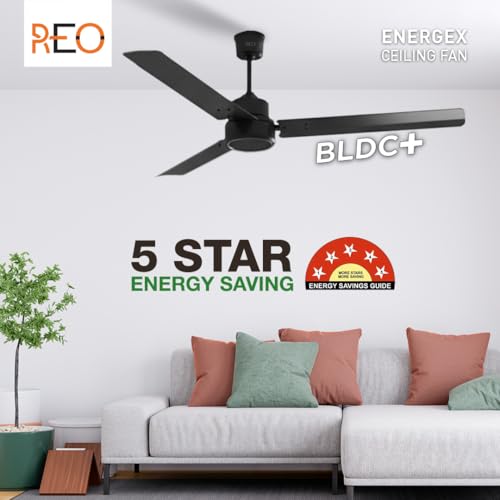 Havells ريو من هافيلز BLDC مروحة سقف 1200 مم "سعر ثابت دائماً" | تدفق الهواء: 220 CMM | السرعة: 350 RPM | وضع الدوران العكسي | إعداد المؤقت | ضمان باب لمدة 2 سنة من الشركة المصنعة (إنرجيكس، مات بلاك) - Image 2
