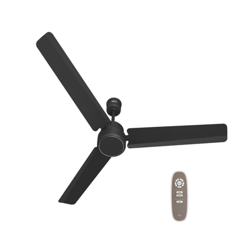Havells ريو من هافيلز BLDC مروحة سقف 1200 مم "سعر ثابت دائماً" | تدفق الهواء: 220 CMM | السرعة: 350 RPM | وضع الدوران العكسي | إعداد المؤقت | ضمان باب لمدة 2 سنة من الشركة المصنعة (إنرجيكس، مات بلاك) - Image 1