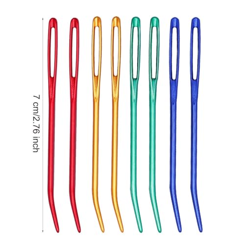 UOOU Yarn Needle,Weaving Needle Tapestry Needle Bent Needles for Crochet Large Eye Darning Needles with Storage Box for Knitting Crochet(Random Color) - Image 4