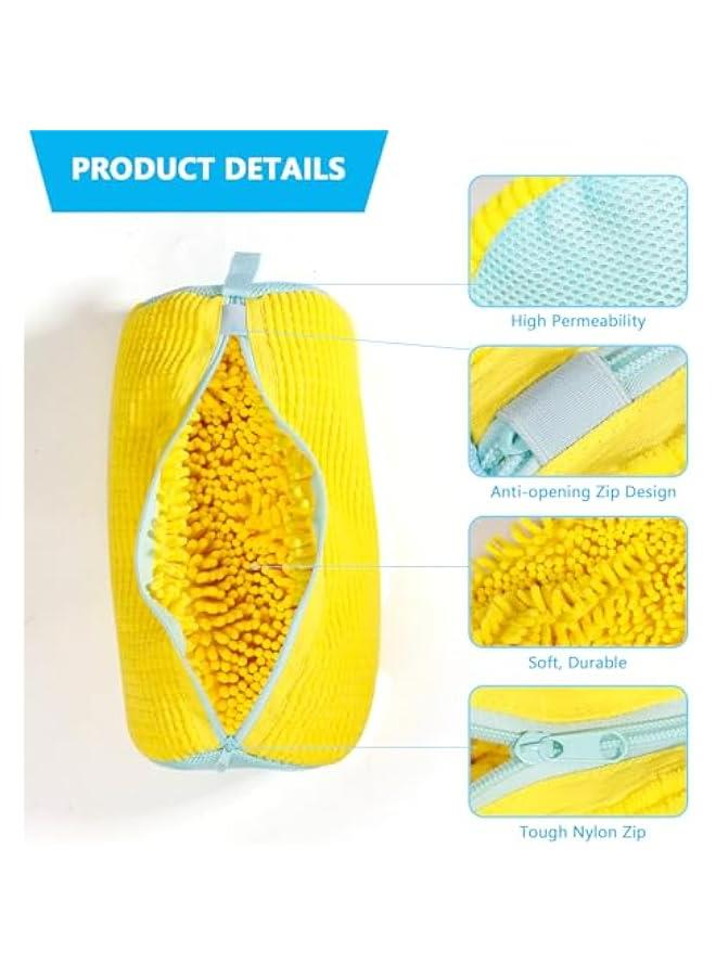 Yellow 1PCS Laundry Shoe Bag for Washer and Dryer, Sneaker Washing Bag for Most Shoe Types - Image 4