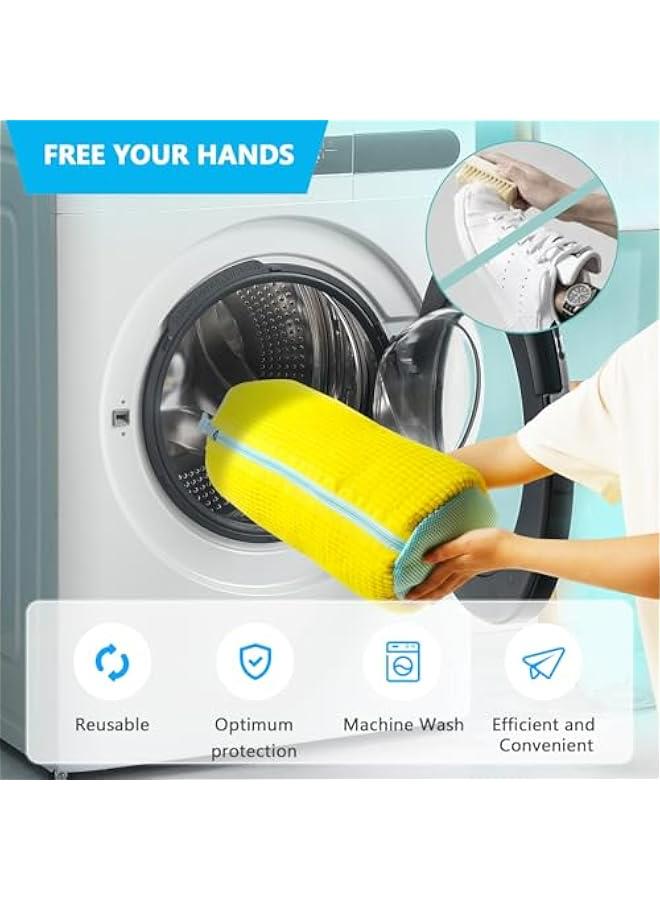 Yellow 1PCS Laundry Shoe Bag for Washer and Dryer, Sneaker Washing Bag for Most Shoe Types - Image 5